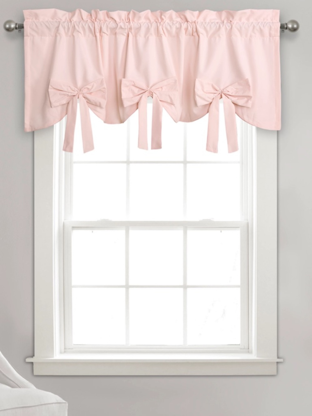 Lush Décor Pink Melody Bow Window Valance NWT